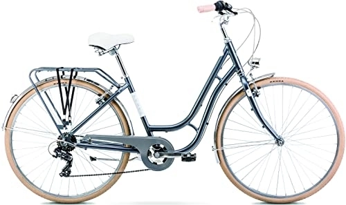 Biciclette da città : BICICLETTA BICI 28 CITY BIKE DONNA ROMET LUIZA ECO SHIMANO 6V CLASSIC ALLUMINIO