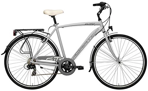 Biciclette da città : Bicicletta Cicli Adriatica Sity 3 da uomo, telaio in alluminio, ruota da 28", cambio Shimano a 18 velocità, due colori disponibili (Grigio, 58)