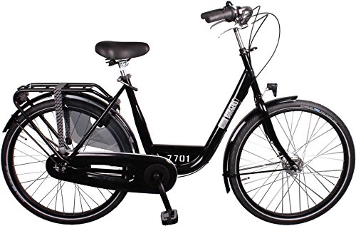 Biciclette da città : Burgers ID personale 26 pollici 50 cm Donna 7 G Roller Brakes NERO