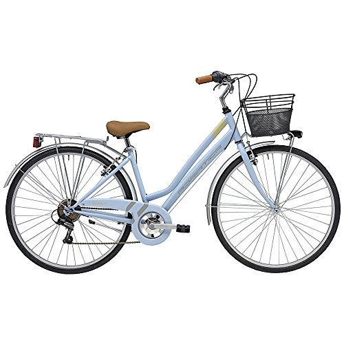 Biciclette da città : Cicli Adriatica Bicicletta da Donna 28” H45cm 6V Trend Lady Azzurro Opaco