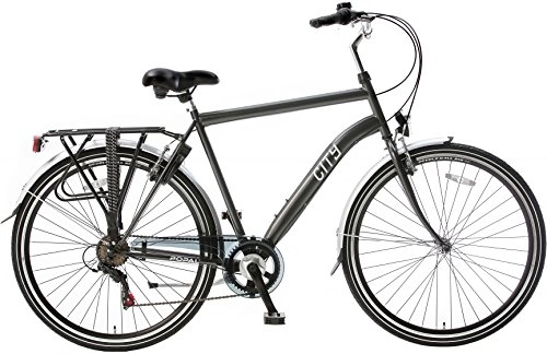 Biciclette da città : City 6 velocità 71, 1 cm 49 cm Men 6SP RIM freni grigio