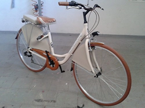 Biciclette da città : City Bike Donna 28 Alluminio 6v Panna Marrone Personalizzabile