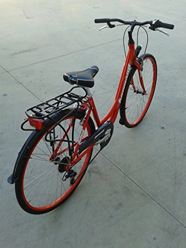 Biciclette da città : City Bike Donna 28 Venere Alluminio 6v Nera Rossa Personalizzabile