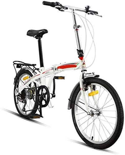 Biciclette da città : City Folding Mini bicicletta compatta Urban Pendler 20 in 7 velocità, con freno a V.