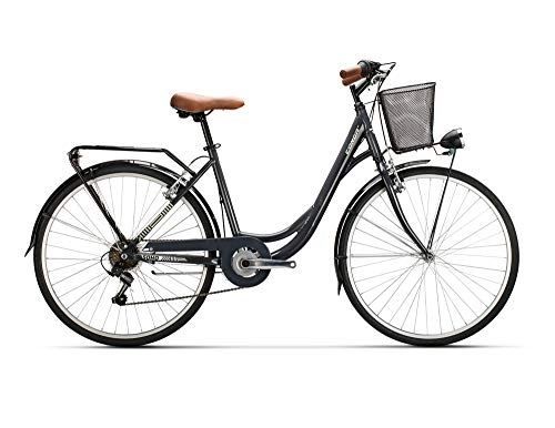 Biciclette da città : Conor Soho AL 6 V WL Bicicletta per adulti, unisex, grigio (grigio), taglia unica