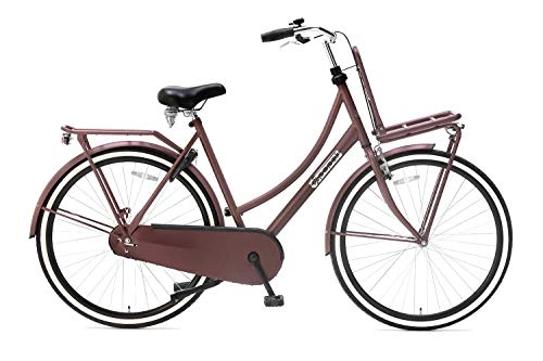 Biciclette da città : Daily Dutch Basic 28 Zoll 57 cm Frau Rücktrittbremse Rot