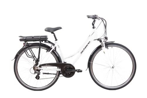 Biciclette da città : F.lli Schiano E- Ride, Bicicletta elettrica Unisex Adulto, Bianca, 28