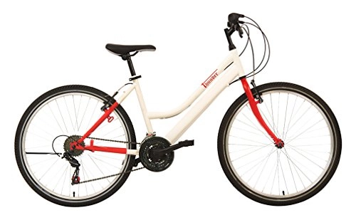 Biciclette da città : F.lli Schiano Mountain Thunder Lady Bicicletta da Donna, Bianco / Rosso Opaco, 26"