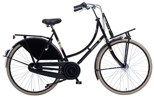 Biciclette da città : Greens Paisley - Bicicletta da Donna, 28 Pollici, 3 Marce, Omafiets, Colore Nero, Donna, 57 Centimetri