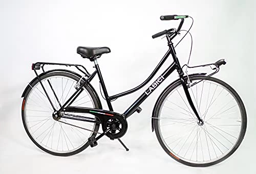 Biciclette da città : LABICI BIKECONCEPT Modello Olanda, Bicicletta Unisex Adulto, Nero, 26