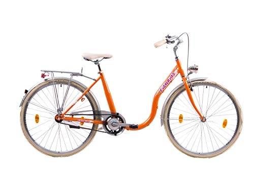 Biciclette da città : Leader Ficarius, Bici da Citta Women's, Arancia, 28"