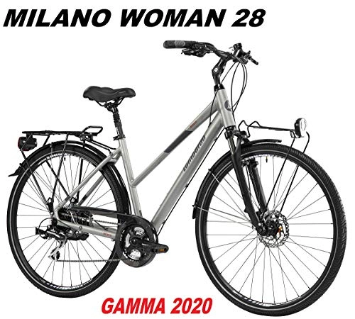 Biciclette da città : LOMBARDO BICI Milano Woman Ruota 28 Shimano ACERA 24V Gamma 2020 (43 CM)