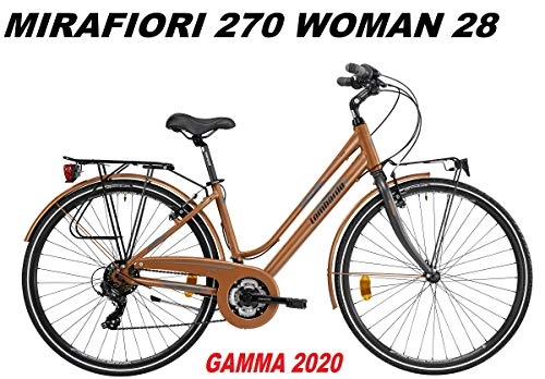 Biciclette da città : LOMBARDO BICI MIRAFIORI 270 Woman Ruota 28 Shimano Tourney 21V Gamma 2020 (Copper Grey Matt, 48 CM)