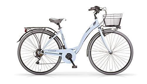 Biciclette da città : MBM 258 / 19, Agora' Mono 28' Acc 6V Unisex Adulto, Azzurro A25, UNICA