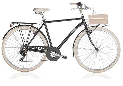 Biciclette da città : MBM Bicicletta da uomo olandese Apostrophe 28" - 7 velocità, nero opaco, 22805-50 cm