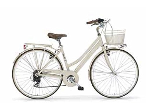 Biciclette da città : MBM Boulevard 836D / 18, Bici Donna, Beige (Crema A07), Taglia Unica