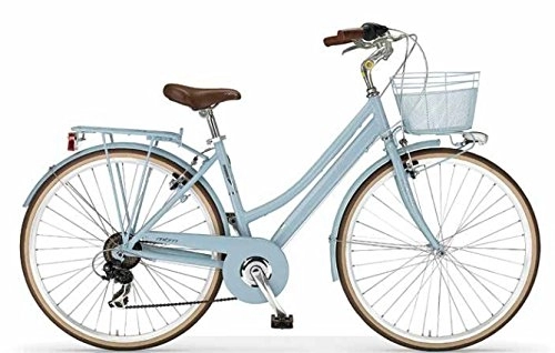 Biciclette da città : MBM Boulevard 836D / 18, Bici Donna, Blu (Azzurro A25), Taglia Unica