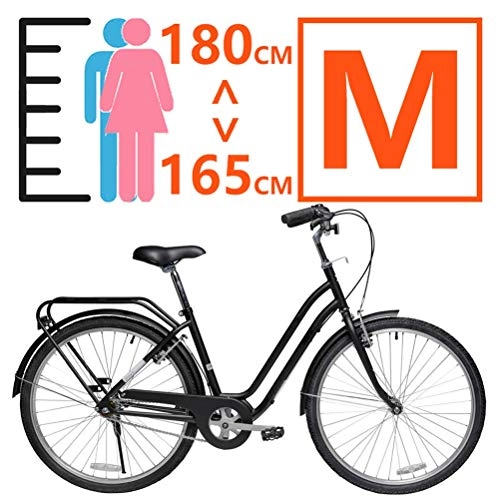 Biciclette da città : MC.PIG Bici Classica con cestello -26 Pollici City Bike Ruota per Bicicletta da Città per Uomo da Donna Bici e Cestino per Donna da Donna ， per Guida in Città e pendolarismo (Size : M)