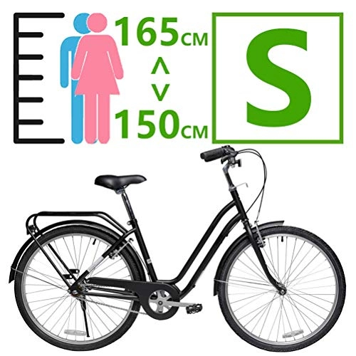 Biciclette da città : MC.PIG Bici Classica con cestello -26 Pollici City Bike Ruota per Bicicletta da Città per Uomo da Donna Bici e Cestino per Donna da Donna ， per Guida in Città e pendolarismo (Size : S)