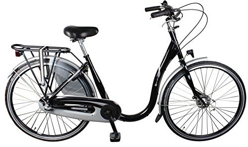 Biciclette da città : moederfiets 7G - Freni per monopattino, 28 pollici, 48 cm, colore: nero