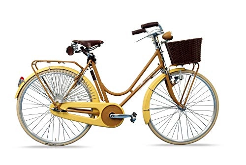 Biciclette da città : MONTANTE CICLI Alfeo Donna, City Bike, Marrone / Giallo, M