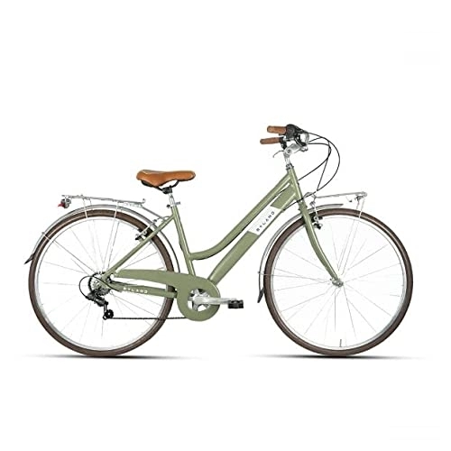 Biciclette da città : MYLAND City Bike Corso 28.3 28'' 7v Donna Verde Taglia M (City)