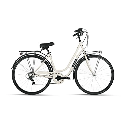 Biciclette da città : MYLAND City Bike DOSSO 28.3 28'' 7v Donna Bianco Taglia M (City)