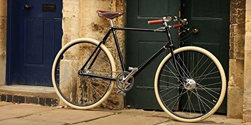Biciclette da città : Pashley Guv'Nor - Bicicletta da uomo in stile elegante con ruote gentleme, chic, con mozzo a 3 marce, telaio da 22, 5", colore nero, elegante, sportiva