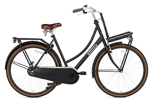 Biciclette da città : POPAL Daily Dutch Basic - Freno a contropedale, 28", 50 cm, colore: Nero opaco