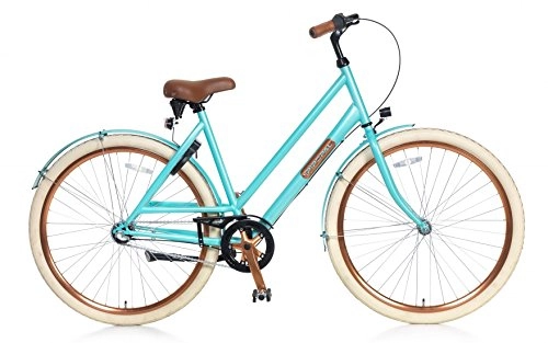 Biciclette da città : POPAL Montebella 2843N3 - Bicicletta da città da donna, 28 pollici, 3 marce, colore: Blu