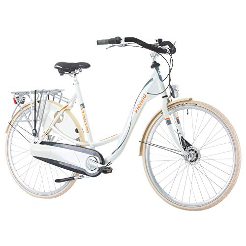 Biciclette da città : SPRINT SINTERO Plus Biciclette da Città per Donne 28'' Forcella della Bicicletta Rigida Nero Opaco (480 mm)