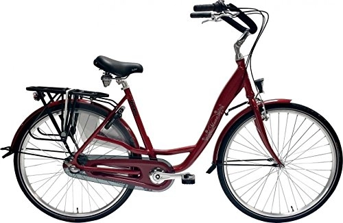 Biciclette da città : Urbano Mona 71, 1 cm 53 cm donna 3SP freni a rullo bordeaux