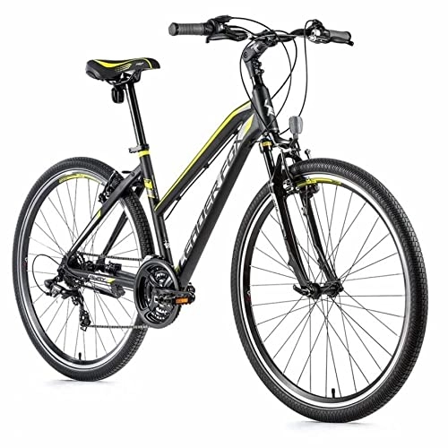 Biciclette da città : Velo - Musculare VTC 28 Leader Fox Away 2021 da donna, 7 V, motivo sunrace, cornice da 18 pollici, colore: Nero opaco