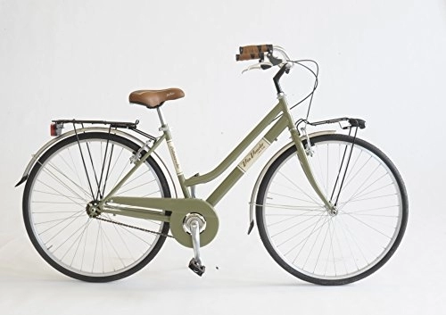 Biciclette da città : Via Veneto Bicicletta 603 Donna Made in Italy (Verde Oasi)
