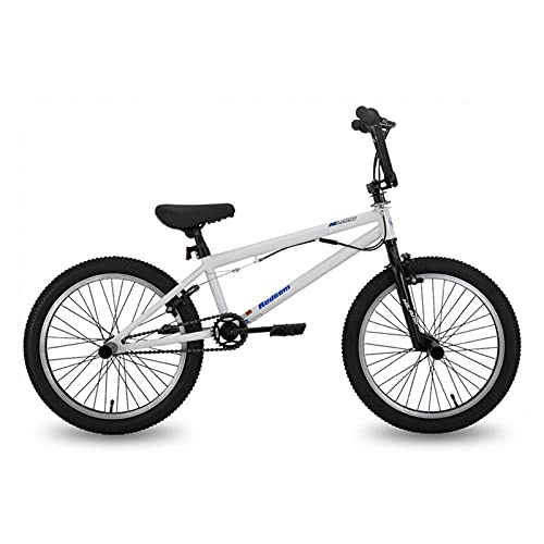 BMX : QEEN 10 Color & Series20 '' BMX Bike Bike Freestyle Acciaio Bici Bicicletta Doppio Calibro Freno Freno Show Bike Stunt Acrobatic Bike (Color : White)