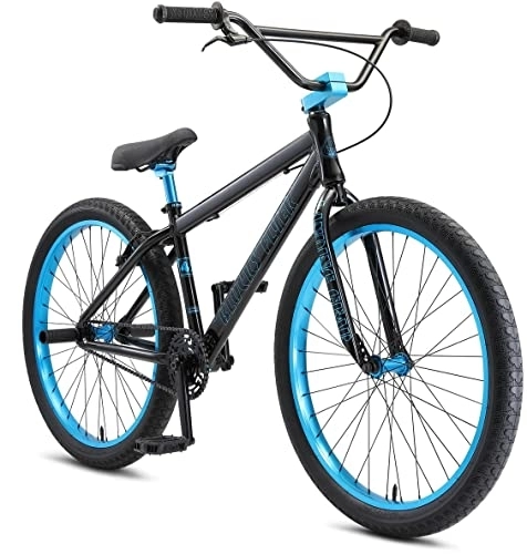 BMX : SE Bikes Blocks Flyer 26R BMX Bike 2022 (38 cm, Stealth Mode Black)