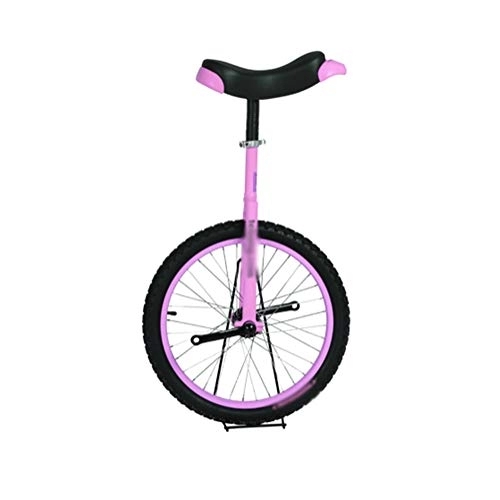 Monocicli : Dbtxwd Telaio Ruota Bici Monociclo con Sedile Sella a sgancio Confortevole e Pneumatico Antiscivolo da 14"a 24" Bici da Ciclismo, Rosa, 16 inch