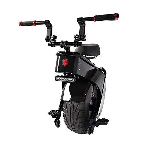 Monocicli : GJZhuan Scooter Elettrico 1500W Una Ruota Auto-bilanciamento del Motorino del Motociclo Seduta 28 Km / 45 Km / 60 Km / 90 Km 60V Monoruota Scooter Elettrico 18 Pollici Wide Wheel (Size : 28KM)