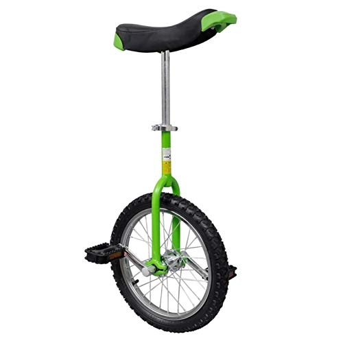 Monocicli : GOTOTOP Monociclo verde da 16 pollici, altezza regolabile 70-84 cm, monociclo per adulti