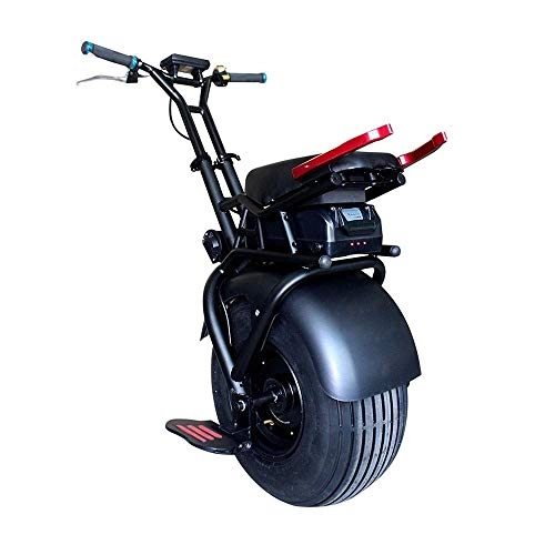 Monocicli : GYPPG Monociclo Elettrico Monociclo da 1000 W con Pneumatici Grandi Monociclo da Esterno per Scooter Elettrico con bilanciamento Automatico di Una Ruota per Adulti, Nero, 18 Pollici