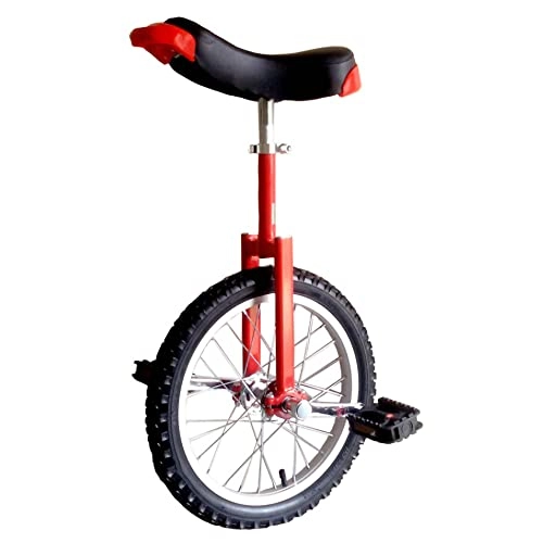 Monocicli : HXFENA Monociclo, Ruota Trainer Equilibrio Regolabile Esercizio Di Ciclismo Competitivo a Ruota Singola Acrobazie Bicicletta Sella Ergonomica Sagomata / 20 Inches / Red