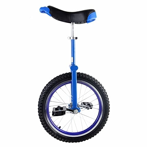 Monocicli : HXFENA Ruota Trainer Monociclo, Sedile Regolabile Antiscivolo Bilanciamento Pneumatico Ciclismo Fun Bike Esercizio Fitness con Supporto, per Principianti Bambini Adulti / 18 Inches / Blue