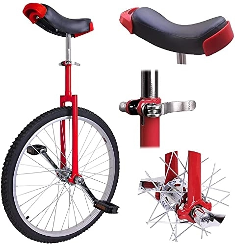 Monocicli : JINCAN. Monociclo da 18 pollici, bilanciamento della ruota della bicicletta, monociclo a ruote con pneumatici anti-skid e sella di rilascio regolabile, la ruota dei pneumatici a cavallo all'aria apert