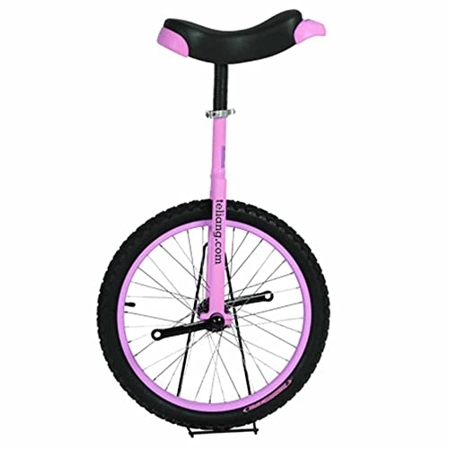 Monocicli : LJHBC Monociclo Unisex 18" Monociclo per Principianti Cerchio in Lega Antiscivolo Bicicletta a Pedali per Esercizi di Fitness con Sedile Regolabile 5 Colori opzionali (Color:Rosa)