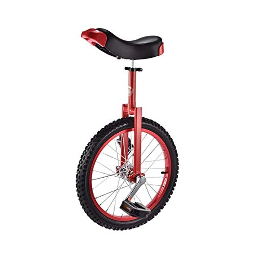 Monocicli : LNDDP Monociclo Freestyle 16 / 18 Pollici Single Round per Bambini Regolabile in Altezza Equilibrio Ciclismo Esercizio Rosso