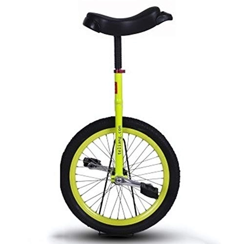 Monocicli : Monocicli 24 in Wheel Unisex Adulti / Adolescenti Alti Allenamento Gambe, Bicicletta a Pedali con Comodo Sedile, per Principianti e Intermedi (Color : Yellow, Size : 24inch Wheel)