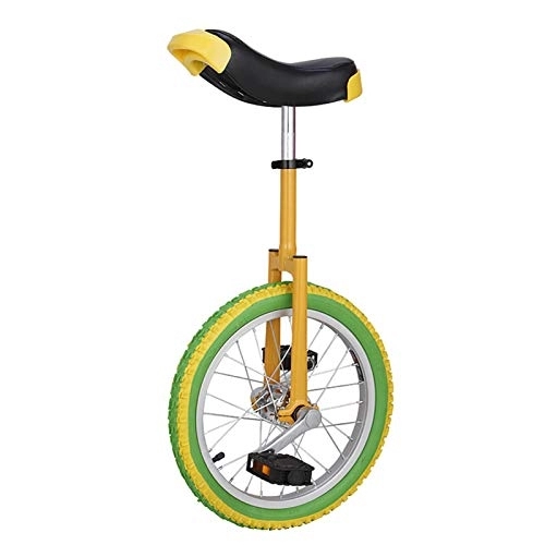 Monocicli : Monocicli Unisex per Adulti / Bambini Grandi / Mamma / papà, Ciclo Uni da 20 Pollici con Sella dal Design ergonomico e Cerchio in Alluminio (Color : Yellow-Green)