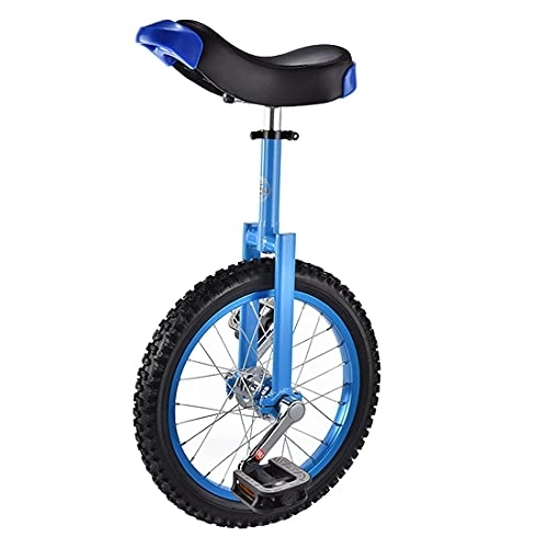 Monocicli : Monociclo 16 / 18 Pollici Monociclo, Monociclo Regolabile in Altezza, Cerchio in Alluminio Antiscivolo Mountain Pneumatico Equilibrio Esercizio Divertente Fitness Per Adulti Bambini Bici, Blu, 16 Zoll