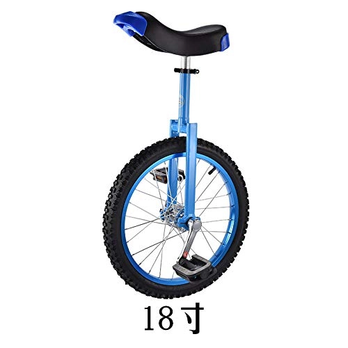 Monocicli : Monociclo, balance bike, ruota dei colori per adulti a ruota singola, monociclo per camminata agonistica-Cerchio di colore 18 pollici blu