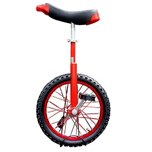 Monocicli : Monociclo per Bambini con Ruota da 16" per Professionisti Principianti, per Bambini / Ragazzi / Ragazze di 5 / 6 / 7 / 8 / 9 / 10 / 12 Anni, Altezza Utente Adatta da 115 a 155 cm (Color : Red, Size : 16inch Wheel)